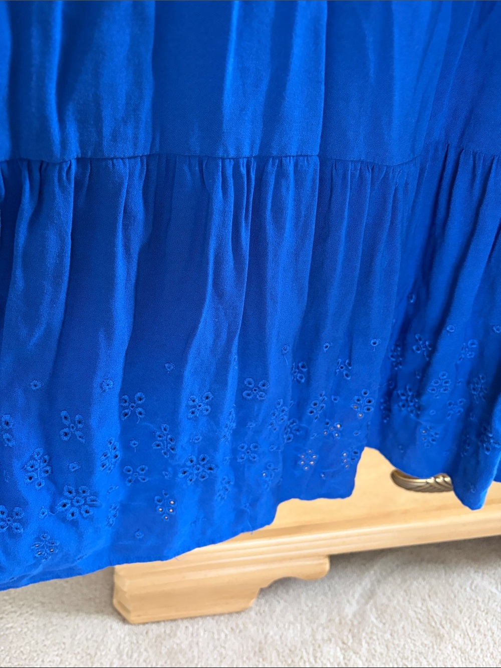 Blue Ruffled Strap Maxi Dress - Picture 2 of 5